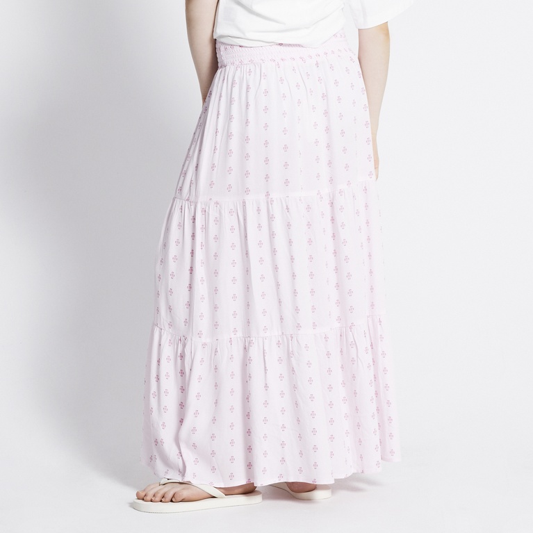 Maxi skirt "Luciana Print" Pink